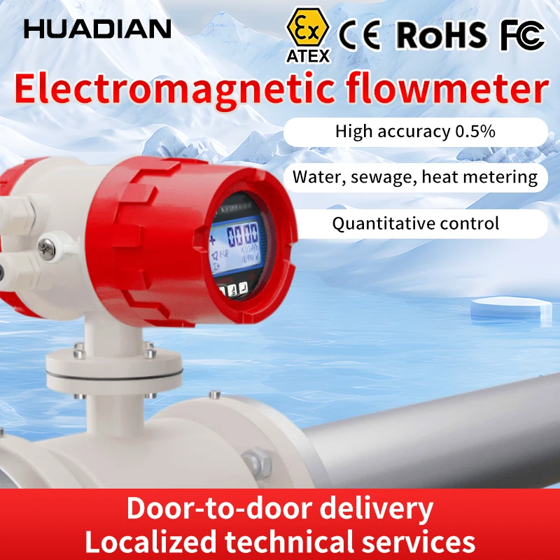 Conventional electromagnetic flowmeter 4-20mA RS485 impulse DN25 DN50 DN100
