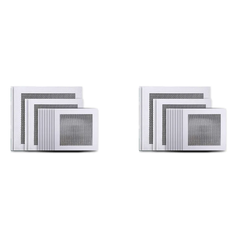 AT02-Drywall Repair Kit 24Pcs Aluminum Wall Repair Patch Kit, 4/6/8 Inch Fiber Mesh, Dry Wall Hole Repair Patch Metal Patch