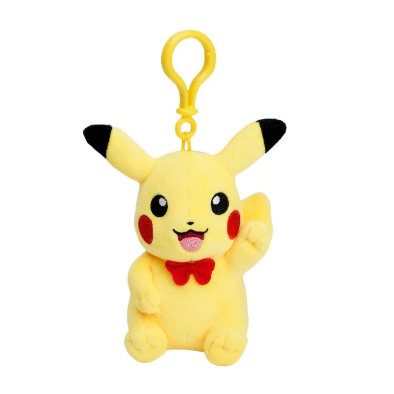 Cartoon Pokemon Black ear Bikachu keychain pendant doll children's bag decoration dolls wholesale