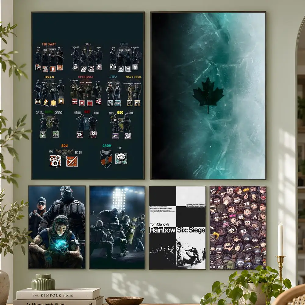 Tom C-Clancys R-Rainbow Six Siege Game Poster Wall Art Home Decor Living Room Bedroom Office Dorm Apartment Gift