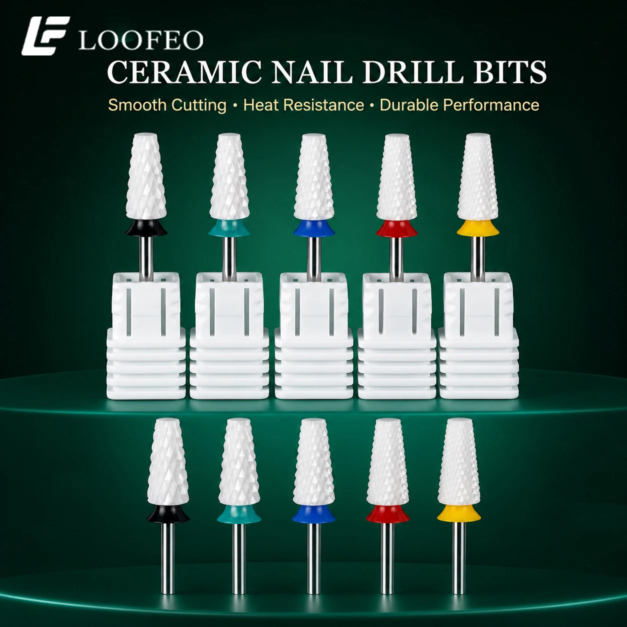 1pc Ceramic Nail Drill Bit for Gel Polish Acrylic Removal Cuticle Bits Milling Cutter For Manicure Pedicure Refining E File Bit