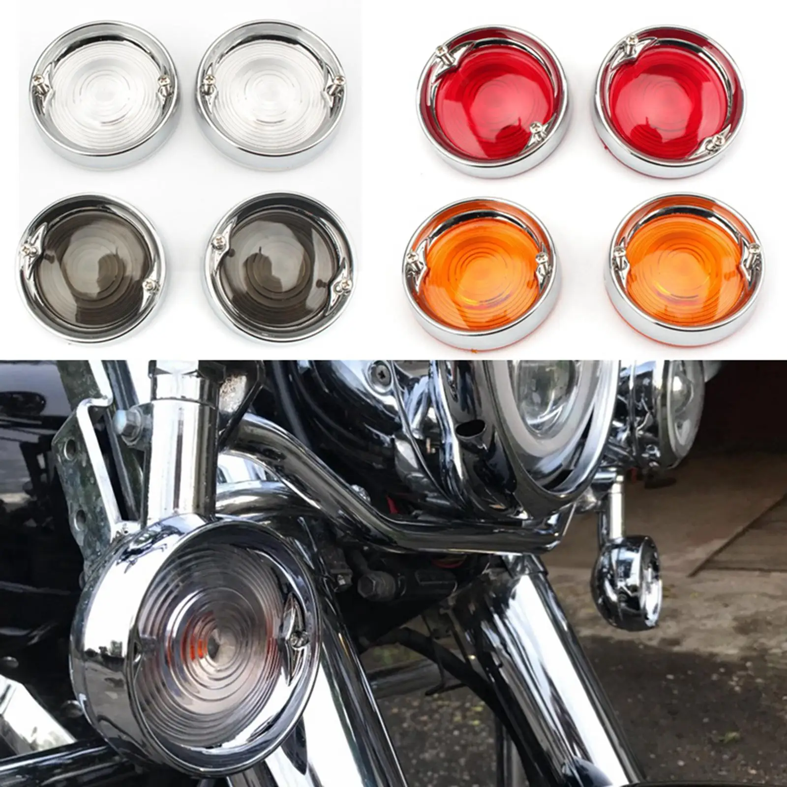 2 Pieces Motorcycle Covers Bezel for 1986 - The Latter Touring