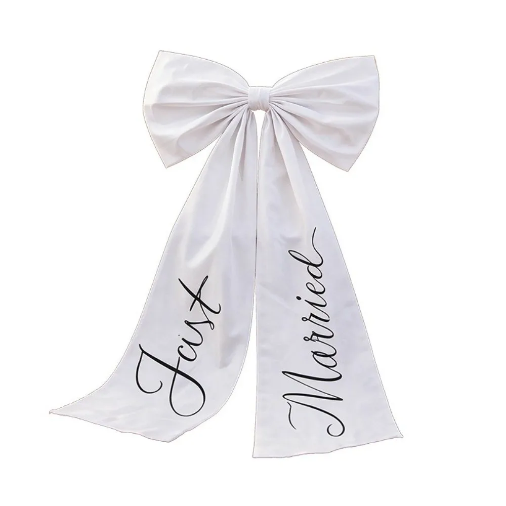 Elegant Large Size Wedding Car Bow Elegant Lovely Style Car Ribbon Bow Wedding Photo Prop Just Married Car Decor Wedding Day