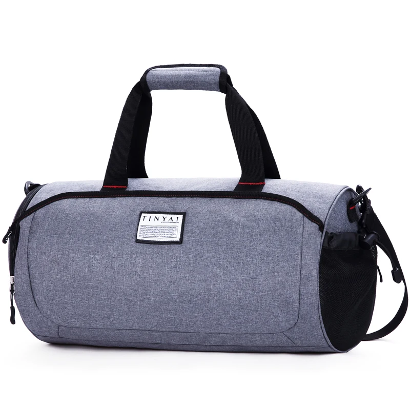 TINYAT Tas Bahu Multi Warna Pria Tas Olahraga Poliester Dengan Kompartemen Sepatu Independen untuk Aktivitas Luar Ruangan.