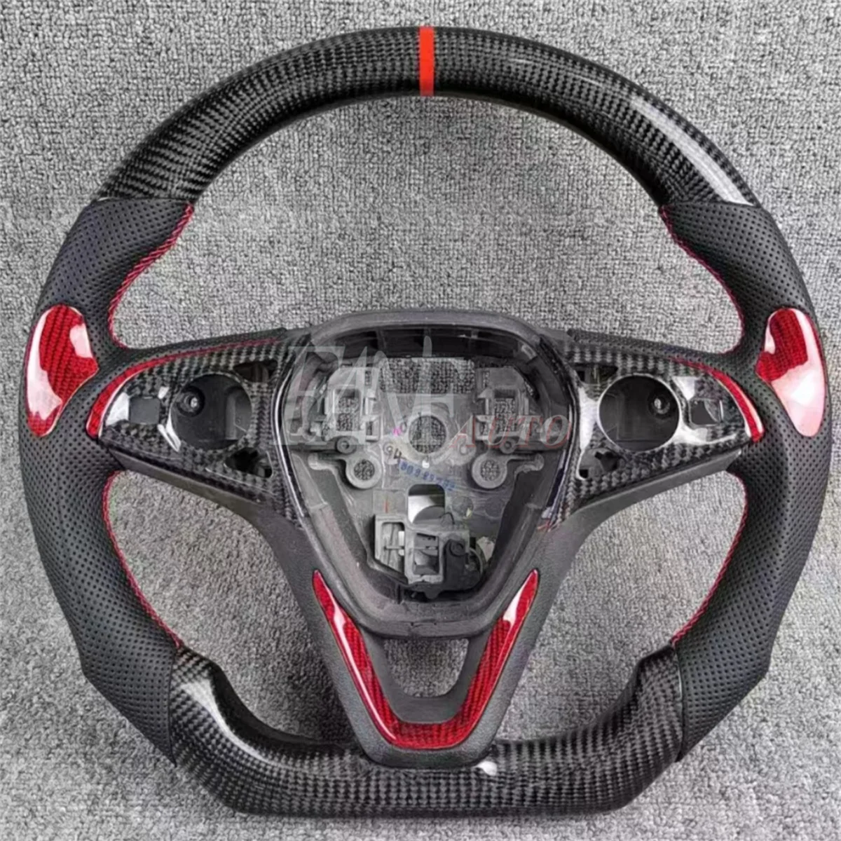 Replacement Real Carbon Fiber Steering Wheel with Leather for OPEL Insignia B 2018-2020