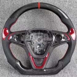 Replacement Real Carbon Fiber Steering Wheel with Leather for OPEL Insignia B 2018-2020