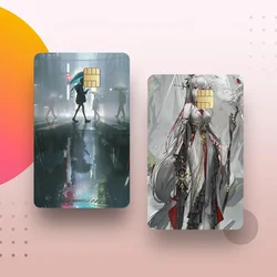 Game Arknights Credit Card Skin Stickers No Adhesive Residue Water Proof For VISA Credit Card Subway Access Card