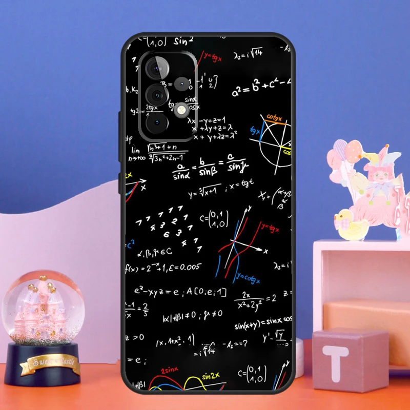 Physic Equations Math Case For Samsung Galaxy A15 A25 A52 A53 A54 A12 A13 A14 A32 A33 A34 A23 A24 A72 A73 A51 A71