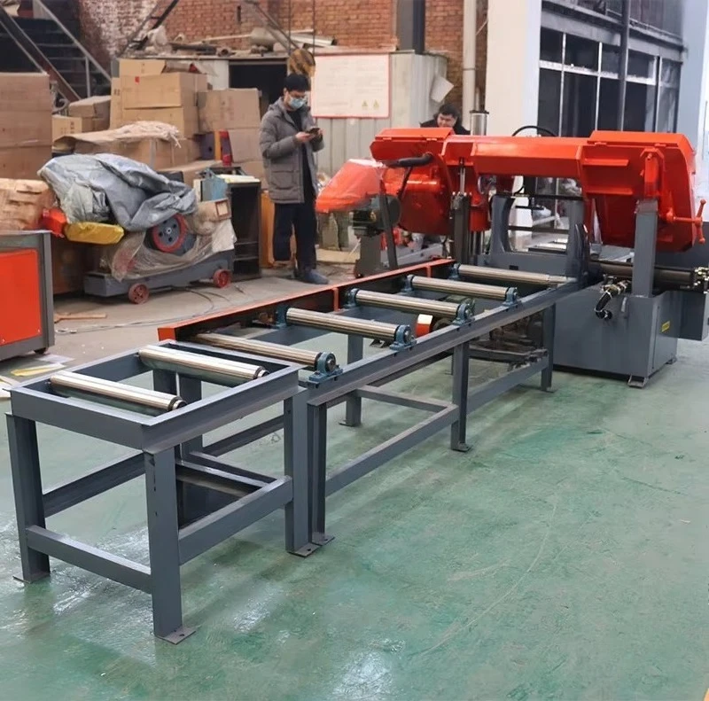 Large Capacity Reinforced Steel Cutting Saw Machine With Auto-Feeding System for Batch Steel Processing in Large Material Plants