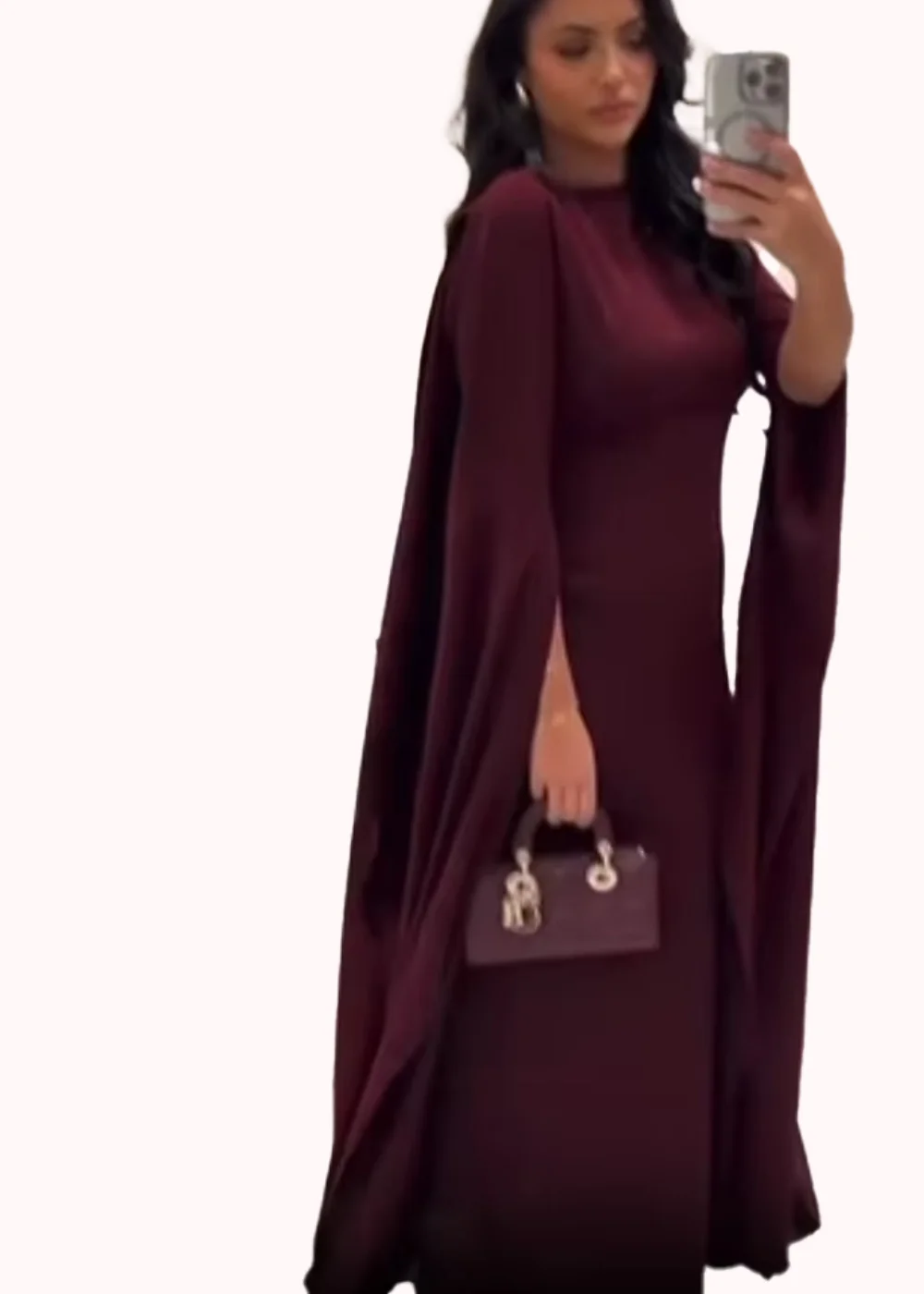 Elegant Burgundy Prom Dresses 2025 Satin O-Neck Long Sleeve Mermaid Floor Length Evening Dress Wedding Party Dress Customized image 5