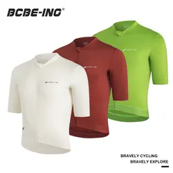BCBE-ING Summer Men Cycling Jersey Lightweight Race Fit Aero Bicycle Jersey High Quality MTB Road Bike Clothes Three Back Pocket