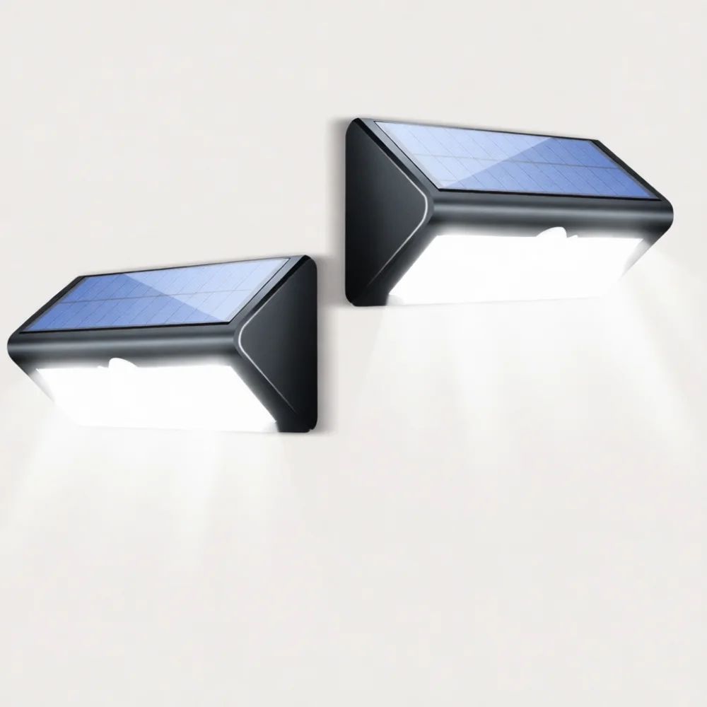 Modern Solar Motion LED Light Outdoor Waterproof Wall Lamp Energy Efficient Lighting For Garden Yard Driveway Security