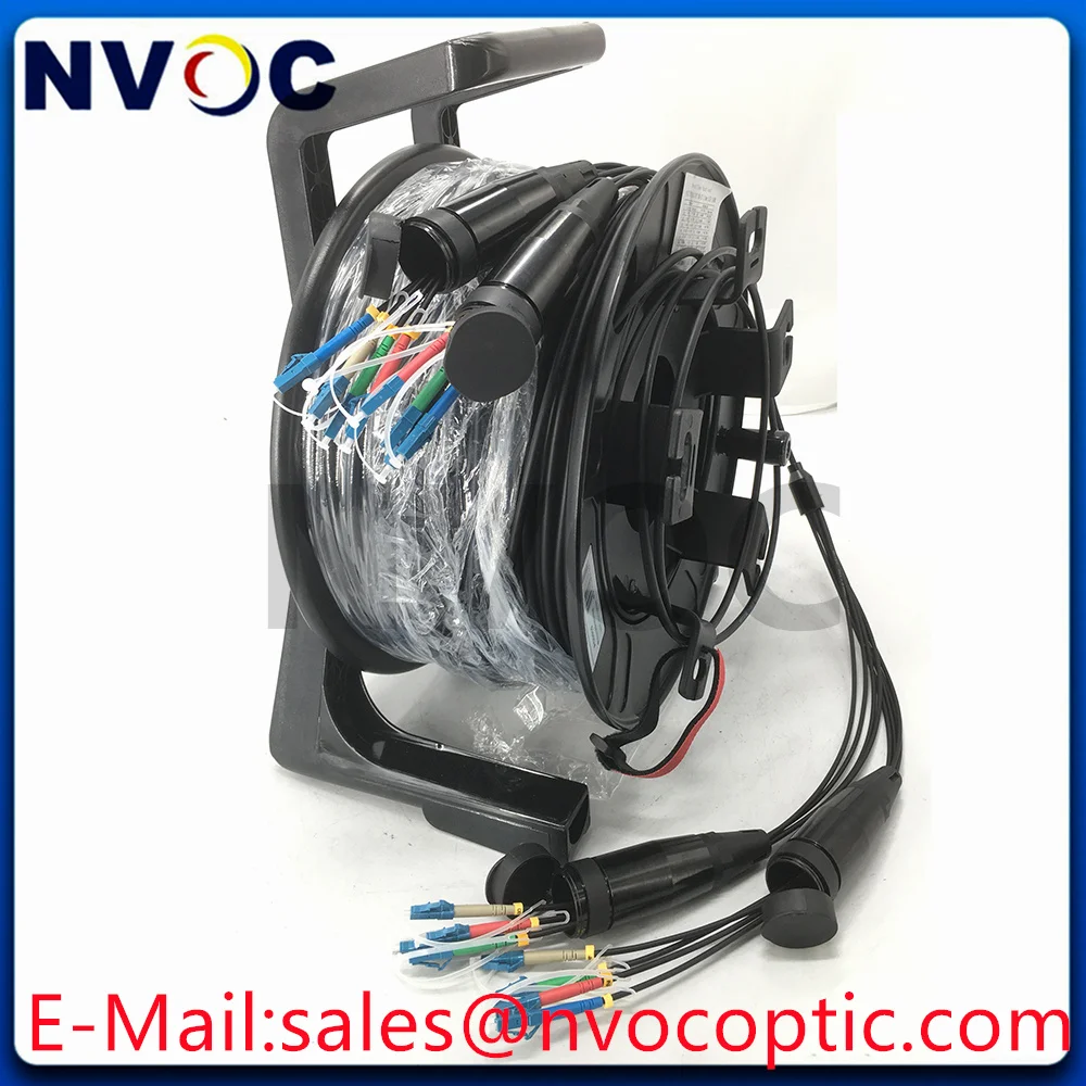 

150M 8C NVOC PDLC Single Mode G657A TPU Field Tactical Armored Outdoor Fiber Patch Cord Cable Connector With PCD310 Coil