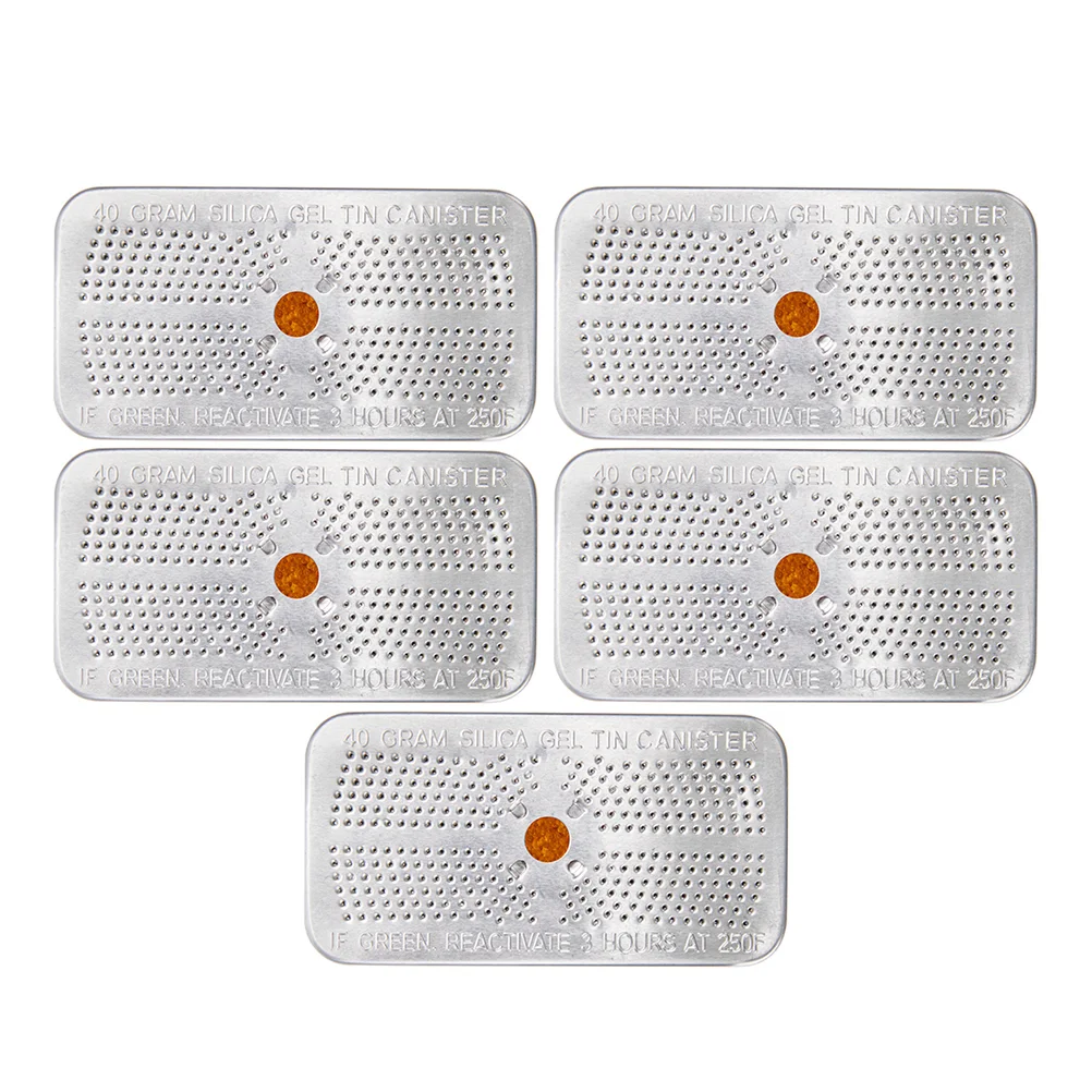 5 Pcs Desiccant Canisters Dehumidifiers Silica Packets for Moisture Orange Silicone