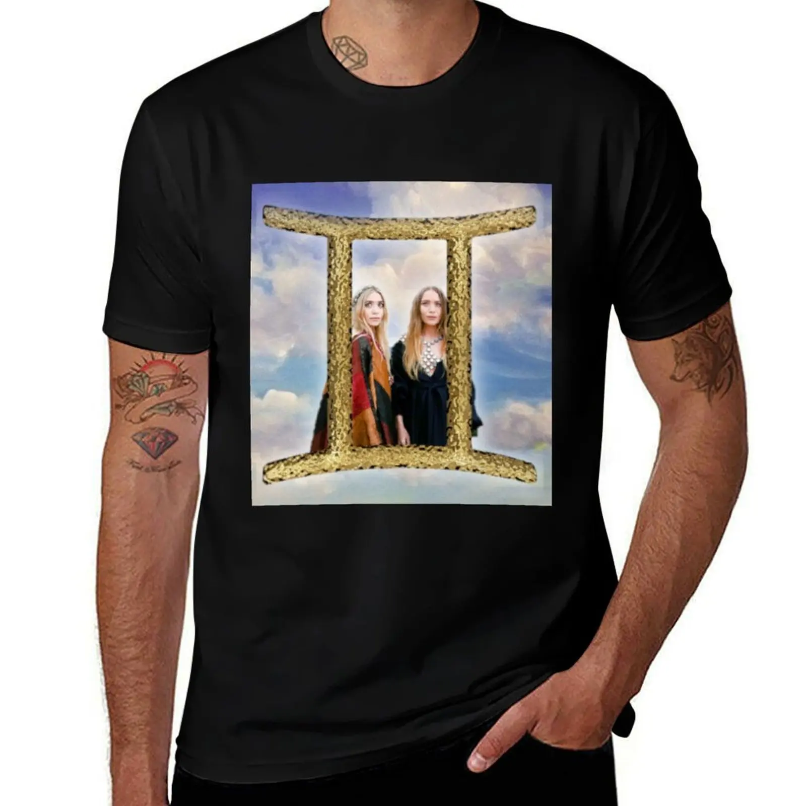 Gemini Power T-Shirt Art Pattern Printed Casual Top