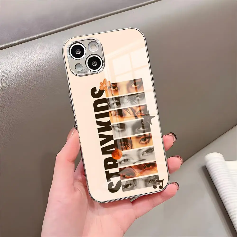 Kpop S-Stray K-Kids Phone Case For IPhone 17 Pro Max 15 Pro 16 14 Plus 12 13 Mini 11 Pro Shockproof Glass Cover view 3