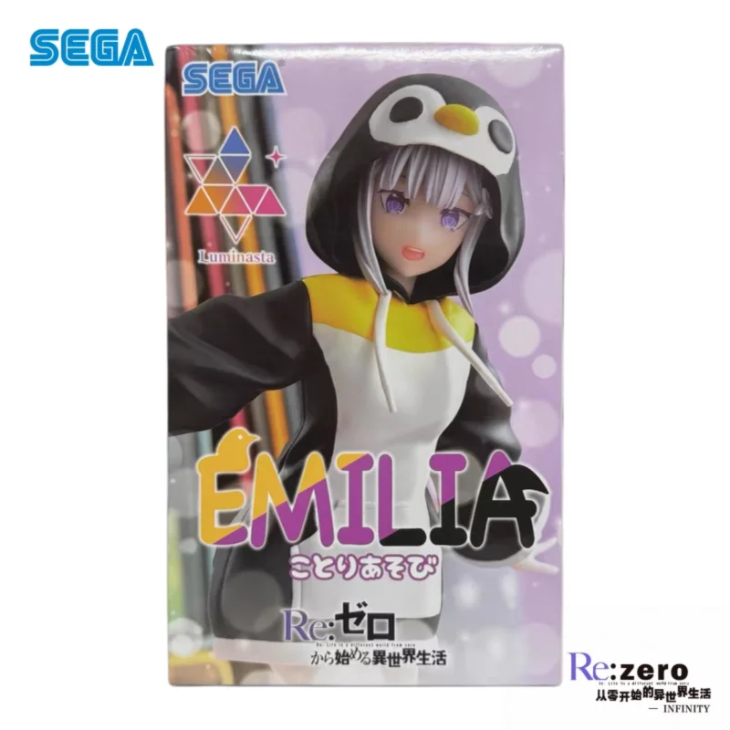 En Stock Sega Original Luminasta Re Zero-comenzando la vida en otro mundo Emilia figura de acción modelo muñeca nuevos juguetes en caja
