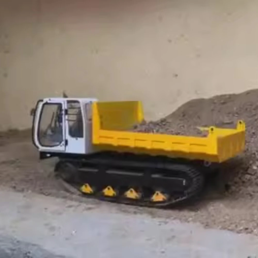 RC شاحنة قلابة معدنية 1/12 كامل المعادن الزاحف شاحنة هيدروليكية التحكم عن بعد نموذج RTR فرش لودر أطفال بالريموت كنترول نموذج