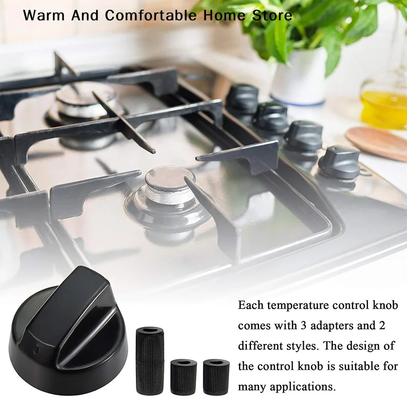 【W】4Pcs Replacement Switc Knob Plastic Knob Gas Stove Control Knob General Range Oven Knob Cooker Hob Knob For Benchtop Burner
