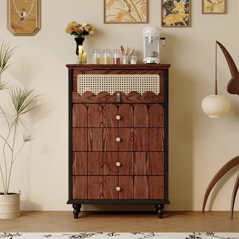 

Retro solid wood storage cabinet retro style home furniture