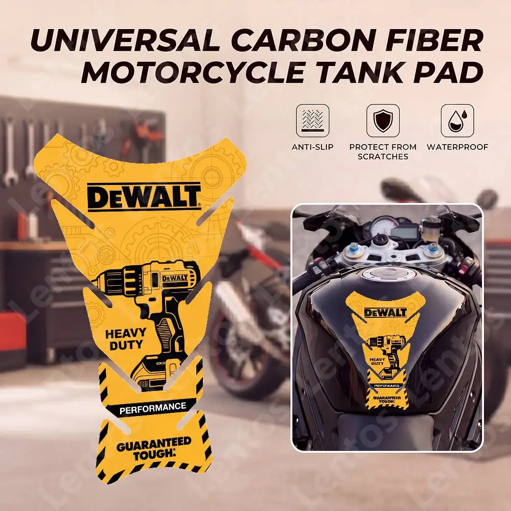

For DEWALT Universal Motorbike Fish Bone Tank Pad Decor Stickers Accessories