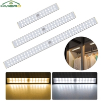 1x Motion Sensor Night Light DC 12V Potable Home LED Closet Lights Wireless USB Charging Cabinet IR Infrared Detector Wall Lamp