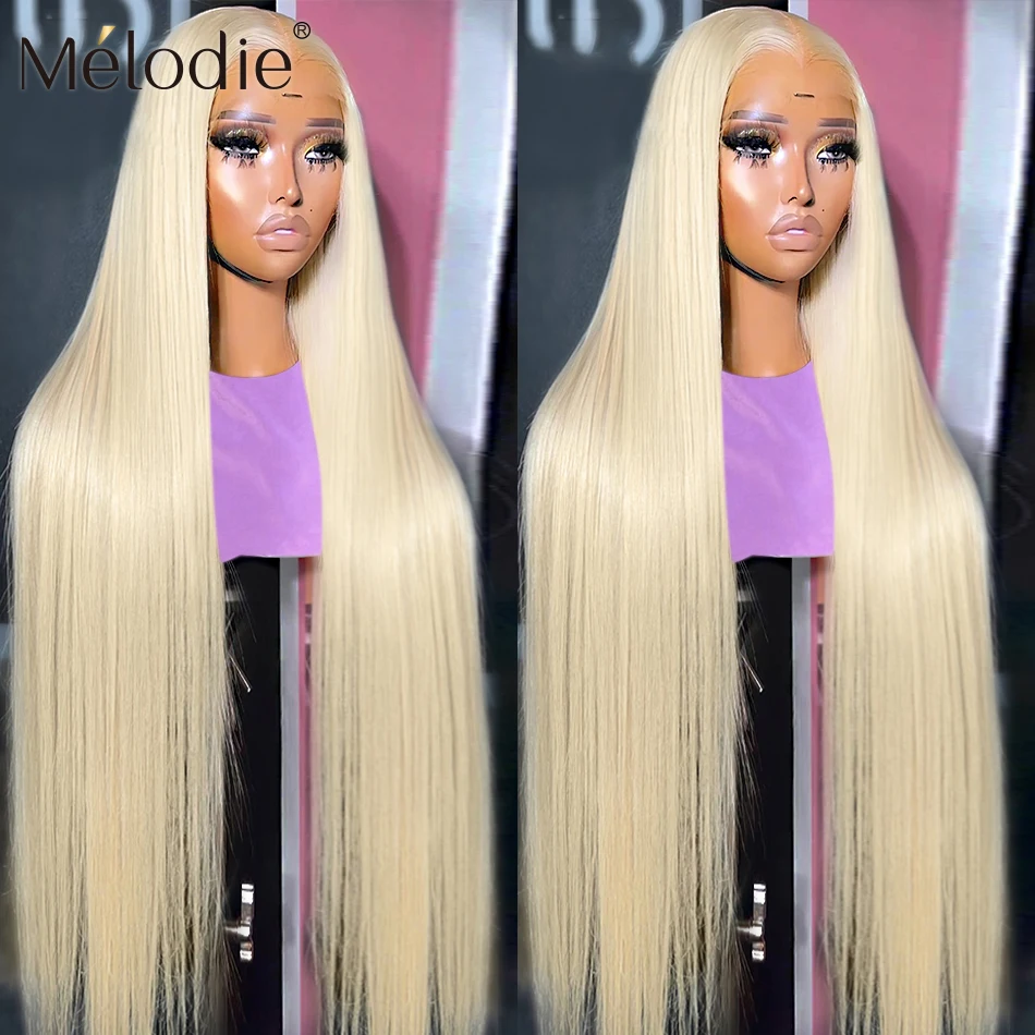 Melodie 613 HD Lace Frontal Wig 13x6 Blonde Human Hair Wigs Straight 5x5 Glueless Ready To Wear Preplucked Brazilian 250 Density