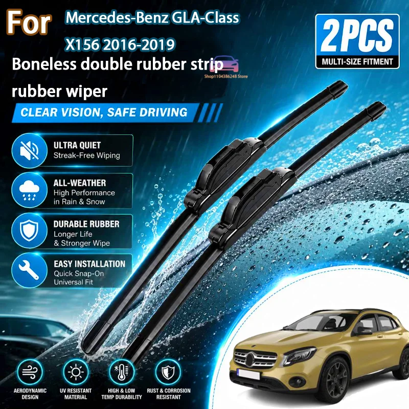 

Front Wiper Blades For Mercedes-Benz GLA-Class X156 2016-2019 Windshield Windscreen Window 24"+19" Modification Parts