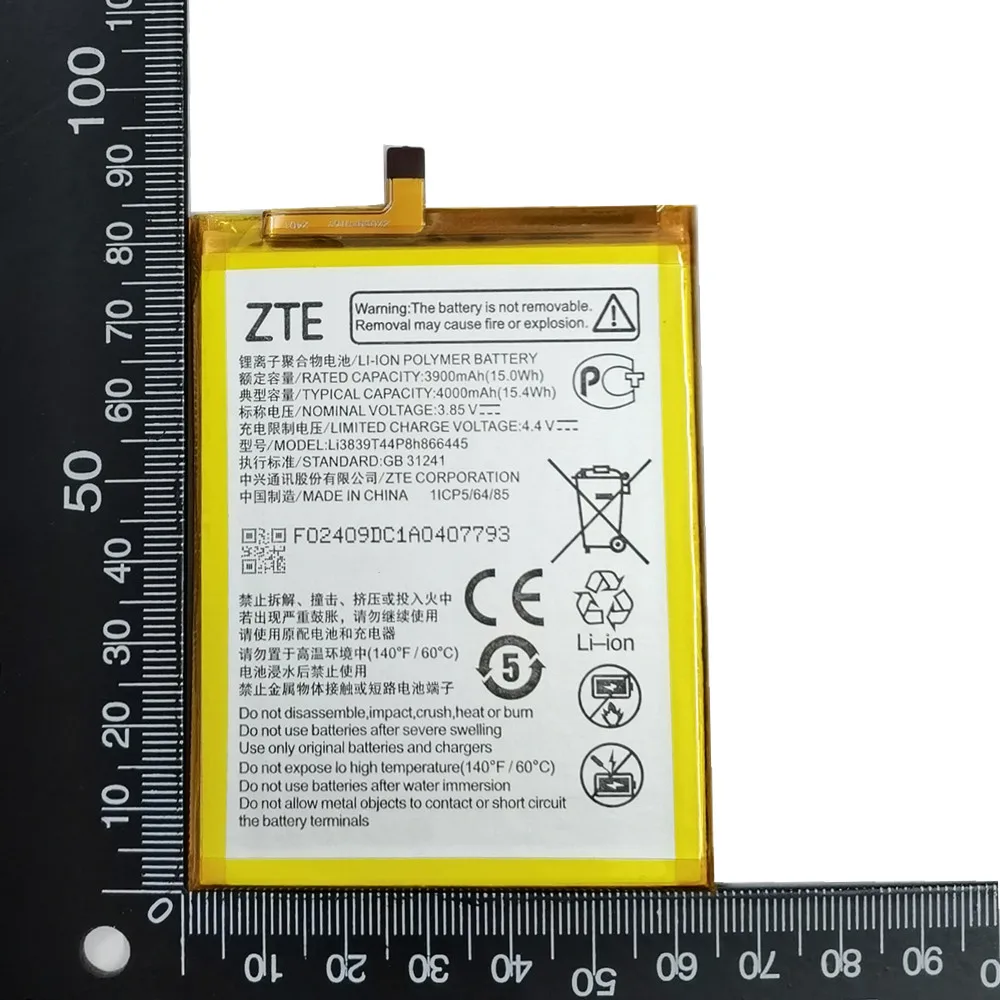 4000mAh Li3839T44P8h866445 Original Battery For ZTE Blade A71 2021 / Voyage 10 7530N Mobile Phone Battery Bateria + Tools