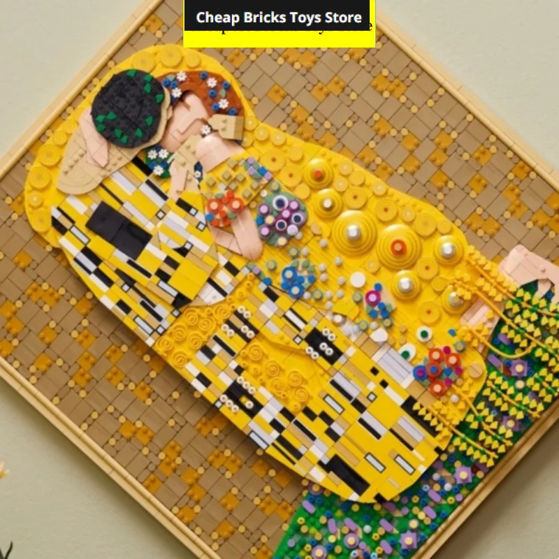 2026 Mosaic Kiss Building Blocks Wall Mount Art Decor Bricks Painting Model Vintage Romantic 4000pcs Christmas Gifts for Adults