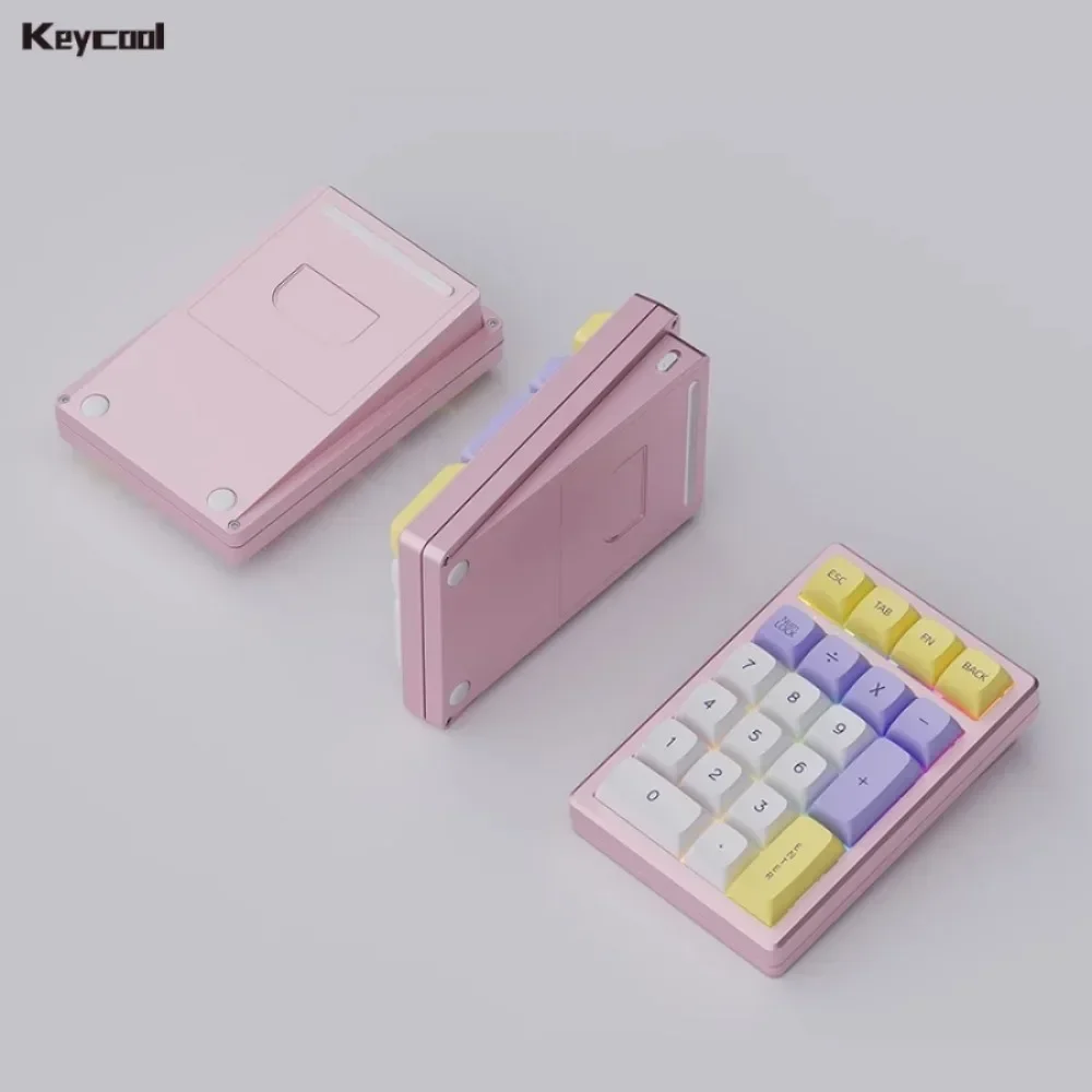 Keycool K21MAX CNC Aluminum Numeric Keypad Custom Wireless Bluetooth/2.4G/Type-c 3-Mode Wired Mini Mechanical Keyboard PAD RGB