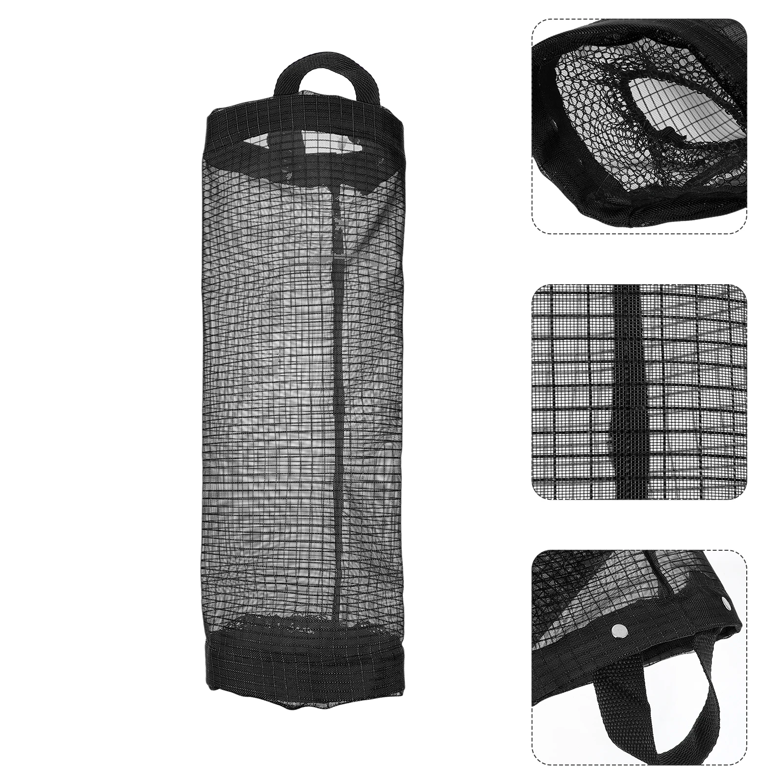 

Mesh Storage Bag Grocery Bag Holder Kitchen Trash Pocket Shopping Sack Dispenser Hanging Container Storage Solutions