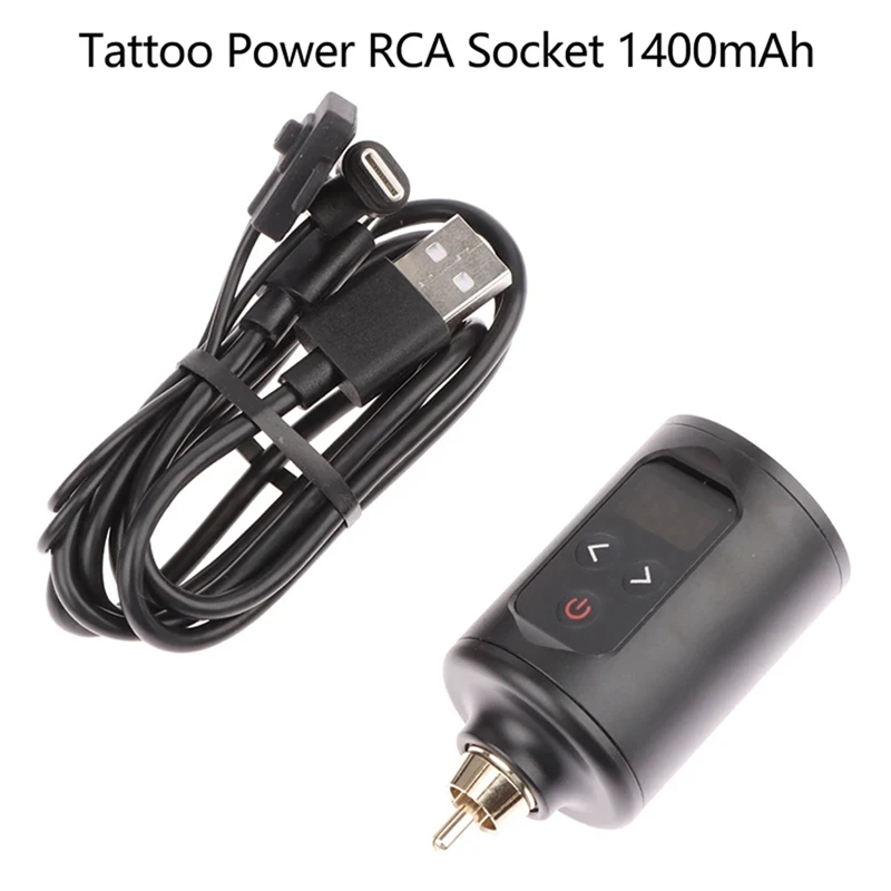 Wireless Tattoo Power Tattoo Power RCA Socket 1400MA Portable Rechargeable Battery