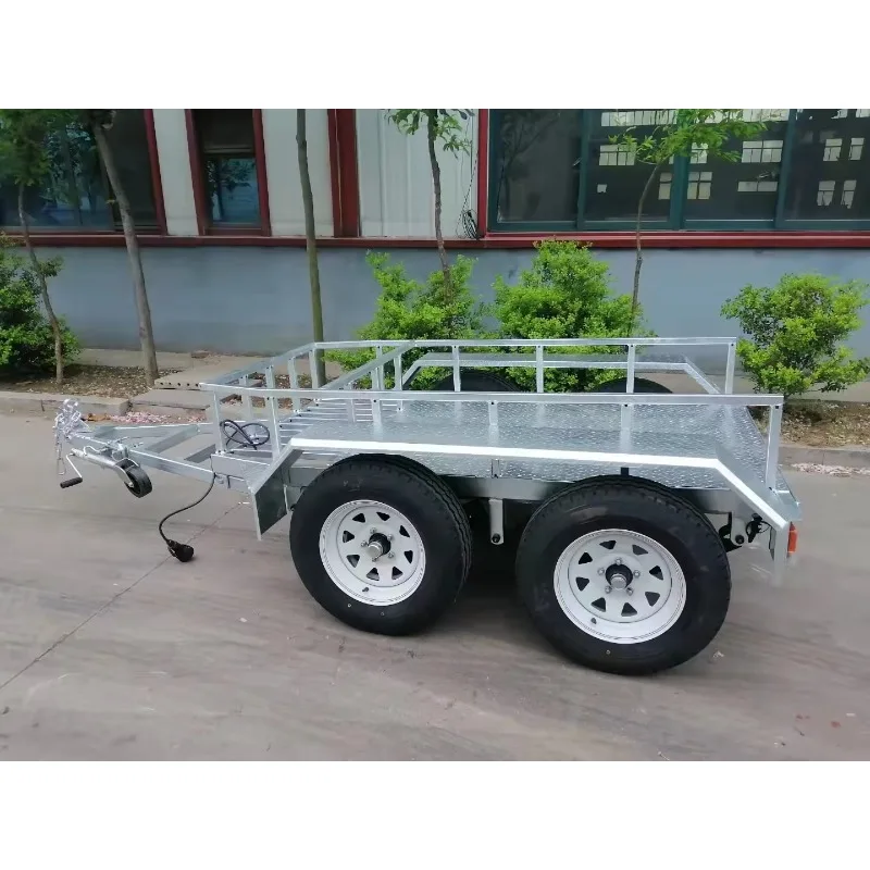 

Small Atv Tow Behind Trailer Telescopic Climbing Trailer Hot Dip Galvanized Agricultural Trailer