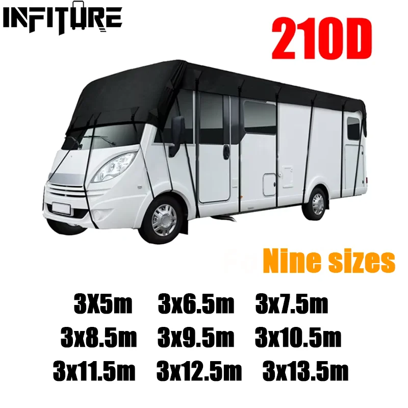 210D Brand New RV Roof Protection Cover Protective Tarpaulin Waterproof Dustproof Sun-proof Wear-resistant Caravan Roof Cover