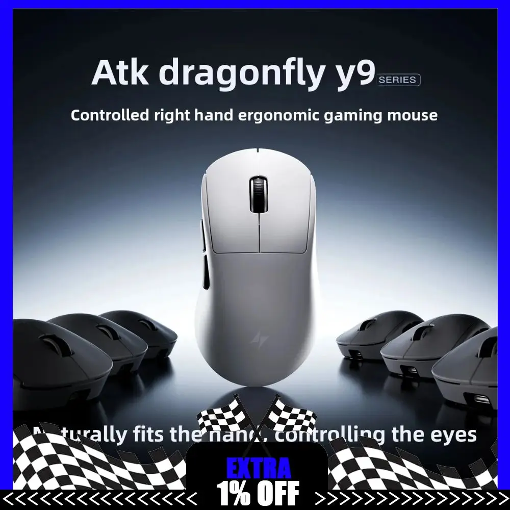 

ATK Dragonfly Y9 Wireless Mouse 3-mose Ergonomics Dual 8K Long Battery Life Gaming Mouse Customized E-sports PC Accessory Gifts
