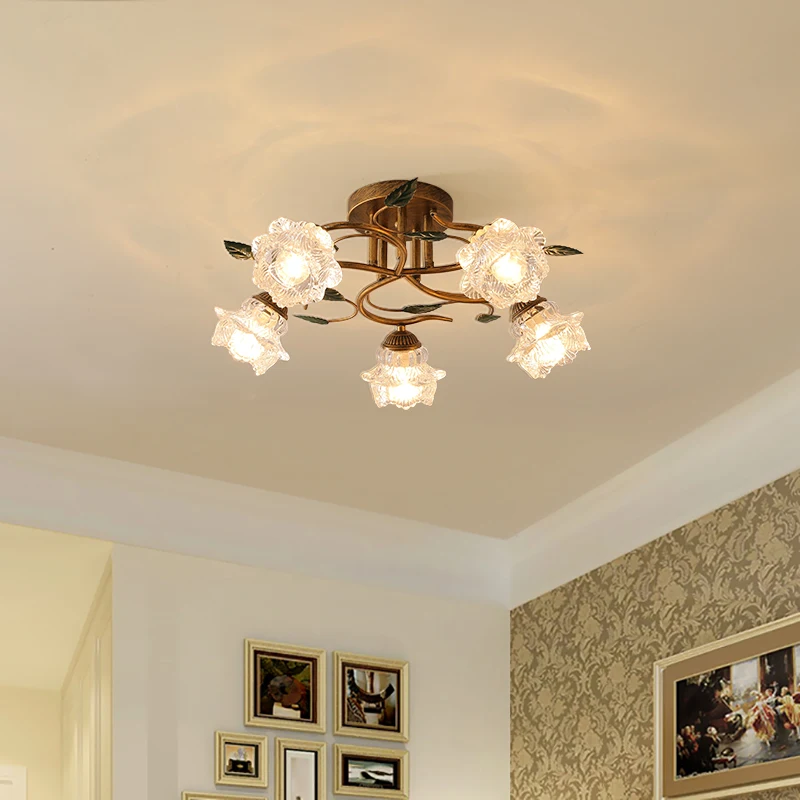 

Room light small living room princess room pastoral medieval French dining room crystal personalized bedroom net red light