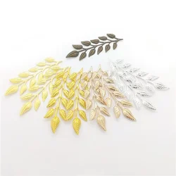 BoYuTe (50 pezzi/lottp) metallo ottone stampaggio 19*64MM foglia d'ulivo rami piastra materiali accessori gioielli fatti a mano fai da te