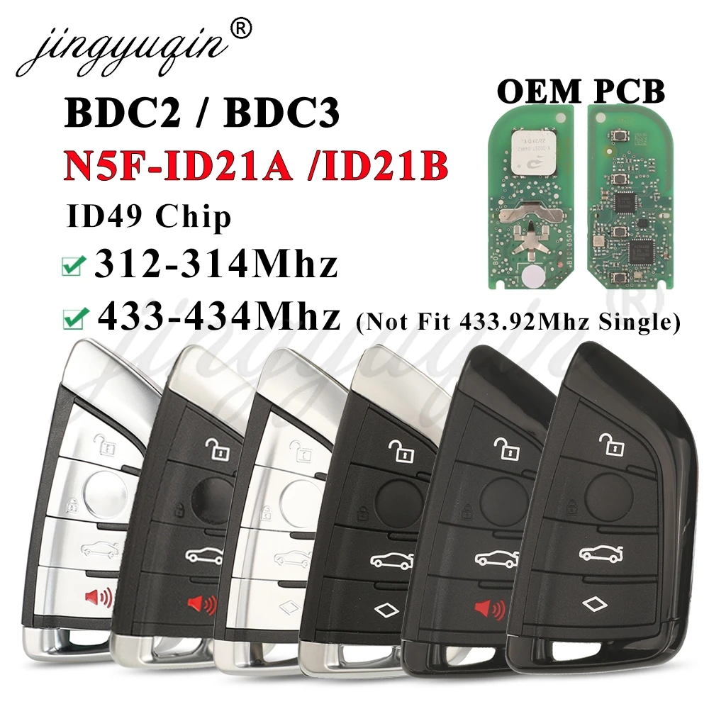 N5F-ID21A ID21B Original PCB Remote Control Smart Car Key Fob 313/314/434MHZ ID49 Chip BDC2 BDC3 For BMW G Classis X1 X3 X5