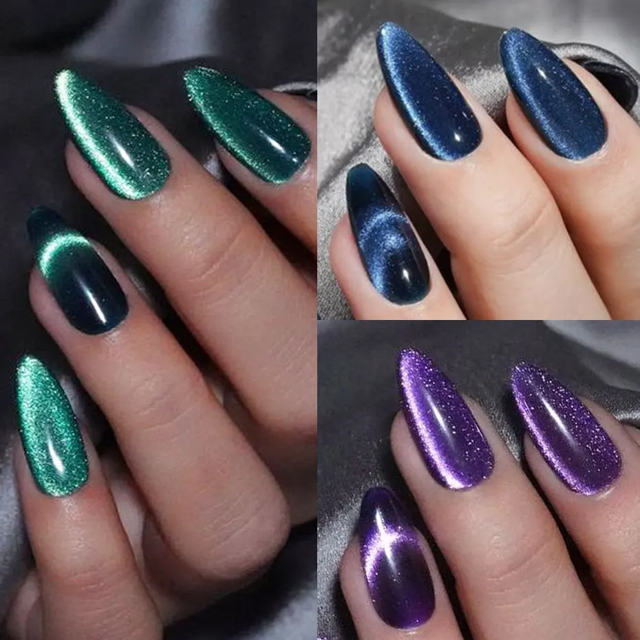 1 caixa de pó de glitter para nail art, espelho, brilhante, olho de gato, magnético, efeito metálico, pó de cromo, diy, manicure decoração