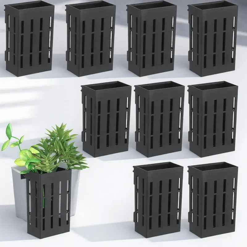 10Pcs Hanging Aquarium Plant Basket Aquatic Plant Pot with Drainage Holes Space Saving Tank Wall Mounted Planter for Live Plants