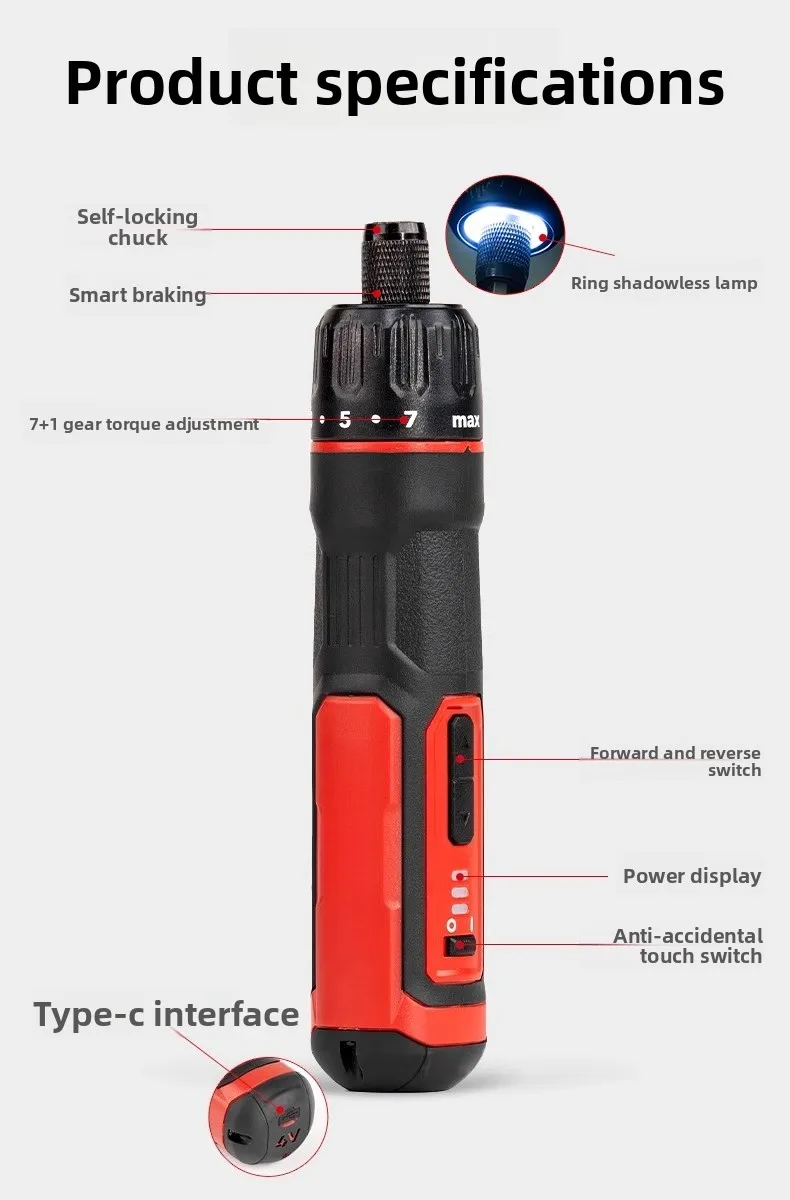 Cordless Electric Screwdriver 5617, Hex Bit Driver for Home Use