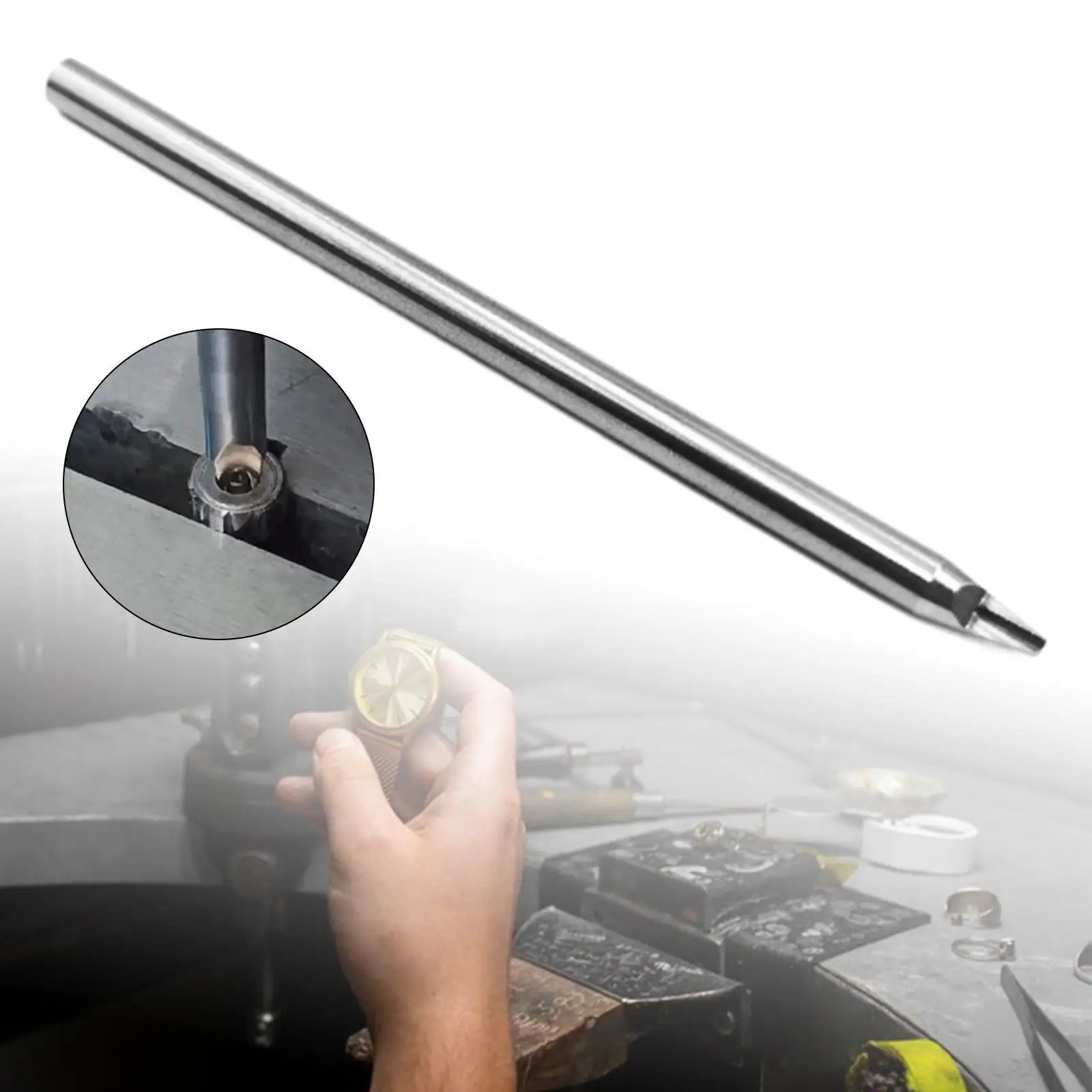 Tungsten Steel Watch Crown Repair Tool Compact Timepiece Tube Corrector for Watch Fixing and Maintenance Kit