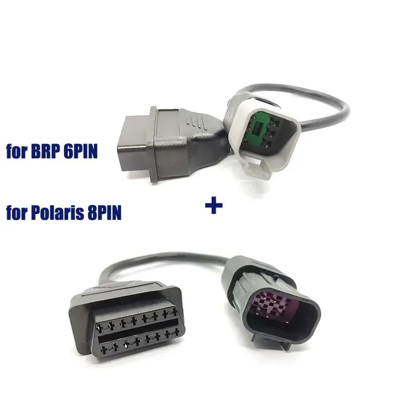 OBD To 8pin Diacrisis Adapter for Polaris All-terrain Vehicle OBD2 TO 6pin Connector for Bombardier BRP Moto ATV UTV Motorcycles