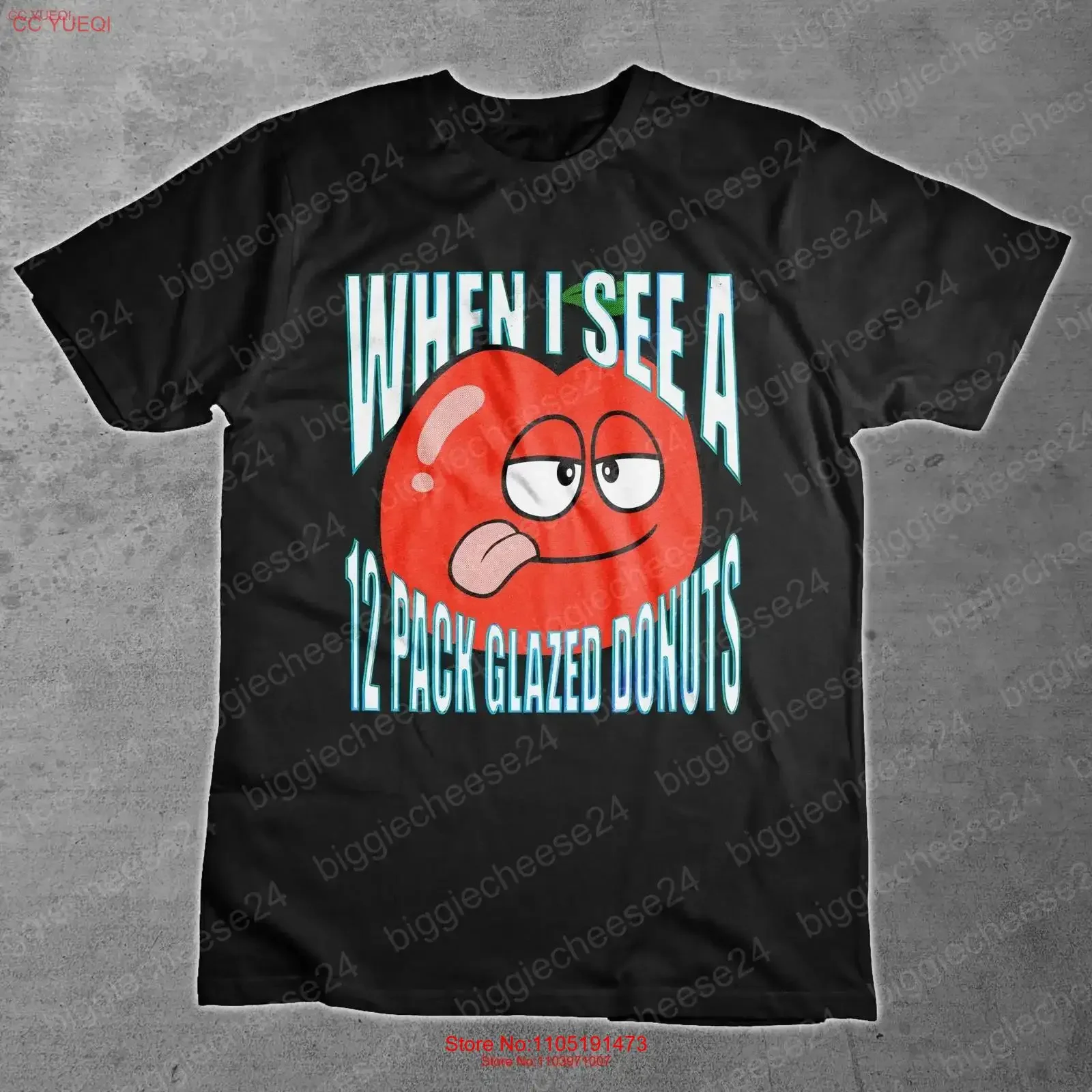 when i see a 12 pack glazed donuts meme shirt fr me funny ironic cartoon original arT T vintage Washed Breathable homme Stylish
