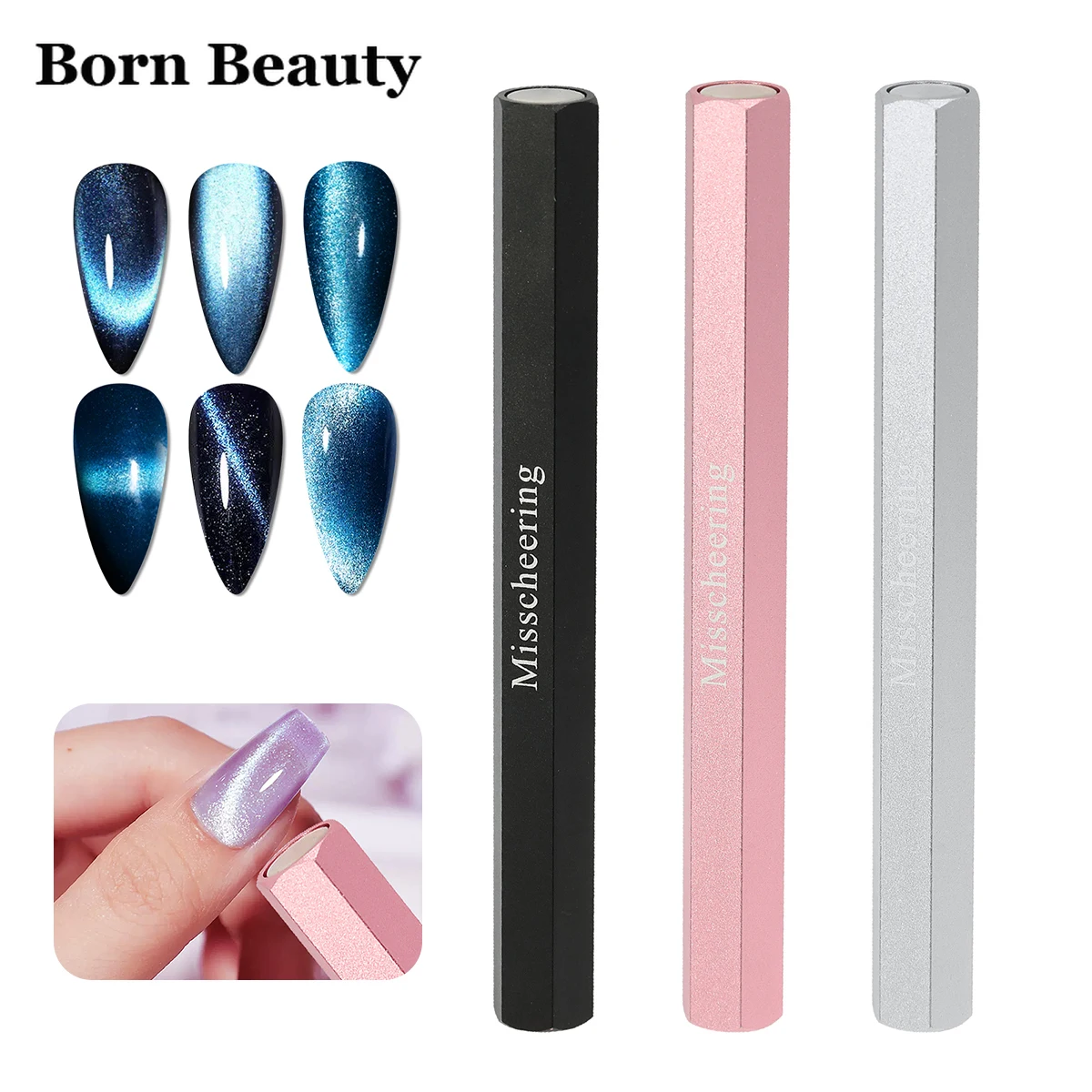 

Multi Functional Magnetic Stick For Cat Eye Gel Hexagonal Optimus Nail Enhancement Strong Cat Eye Double-End Thickened Magnet