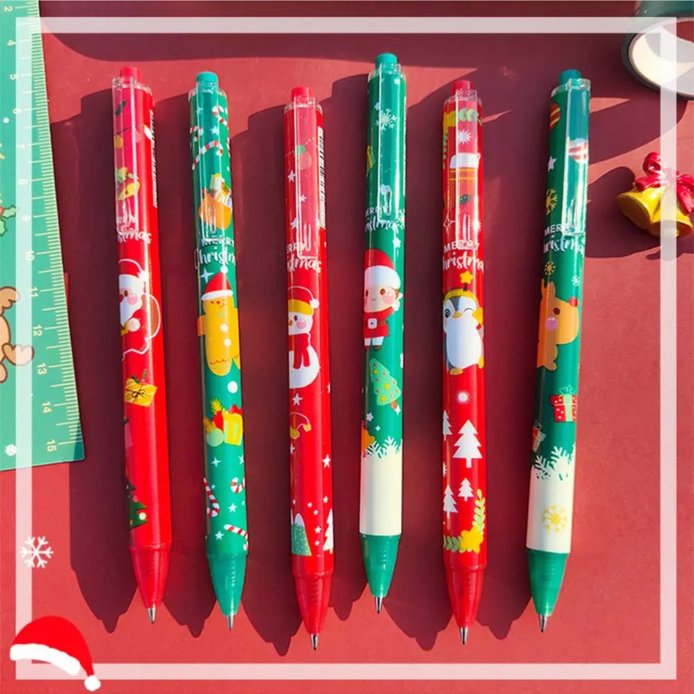 Cartoon Santa Claus Xmas Tree Deer Ballpoint Pen Elementary School Gifts Stationery Merry Christmas Decor Office School Supply