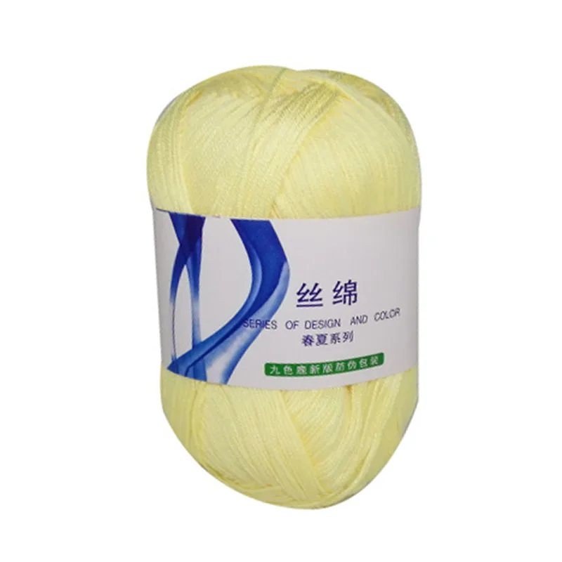 10Ballx50gSoft And Smooth Natural Silk Cotton Hand Woven Yarn Baby Cotton Crochet Knitted  High Quality Cotton Yarn