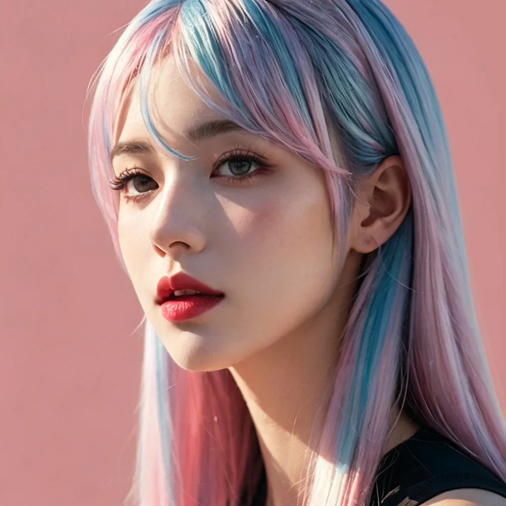 Portable One-Time Hair Color Brush, Fast Uniform Pigment Hair Dye, Long Lock Bright Hair Color for Festival Daily Styling