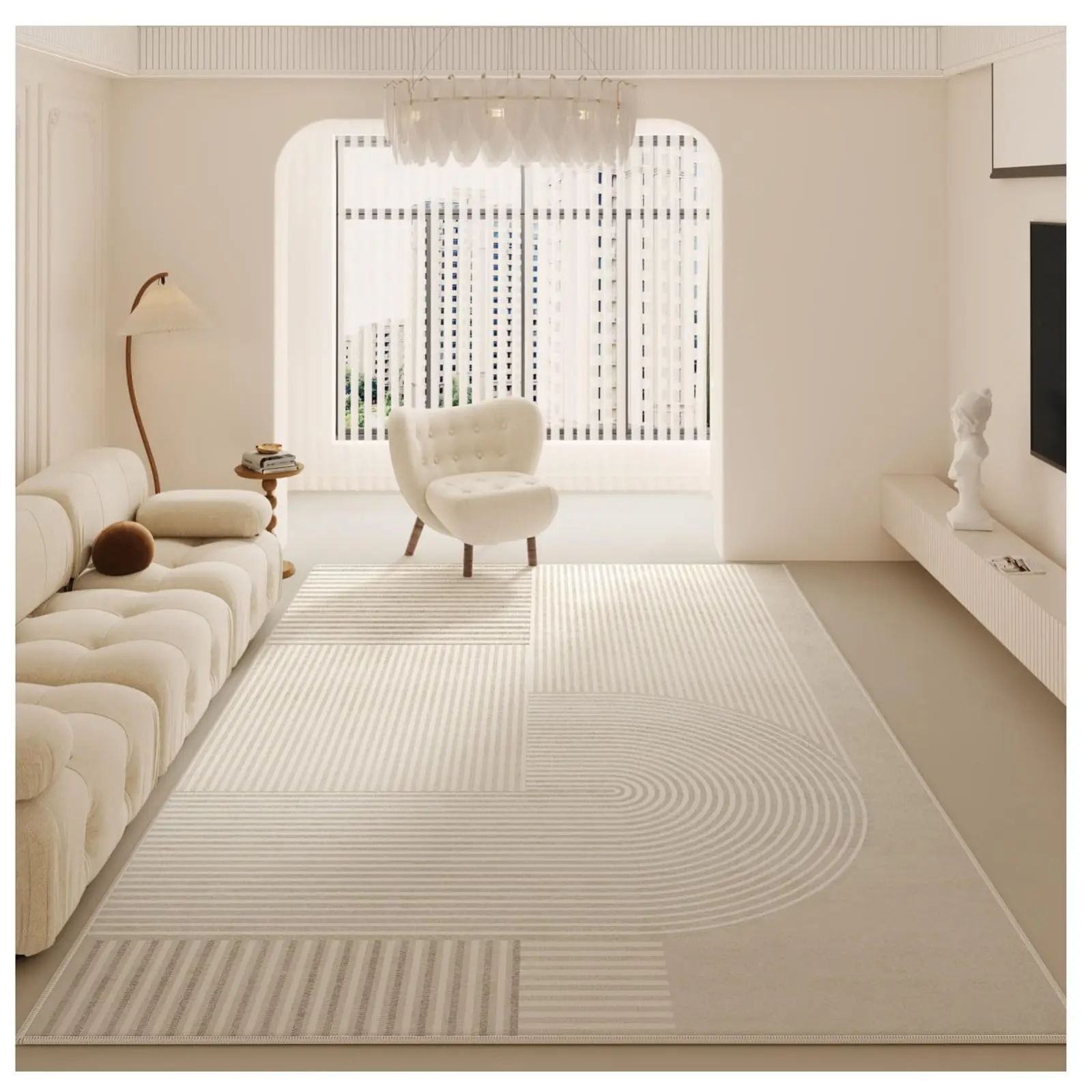 

VIKAMA Simple Rectangle Carpet Living Room Sofa Coffee Table Large Carpet Floor Mat Bedroom Bedside Rug Home Decor Summer